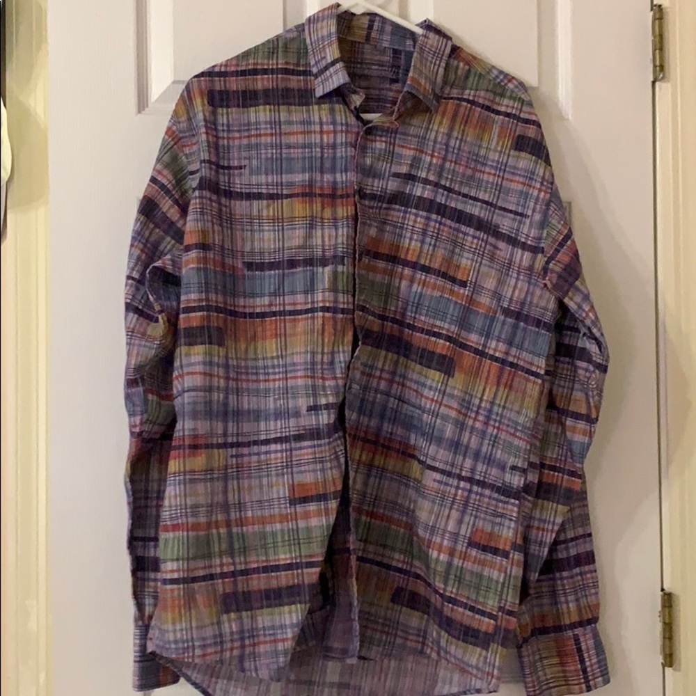 Multicolor Viscanti Black Button up Shirt - Men’s